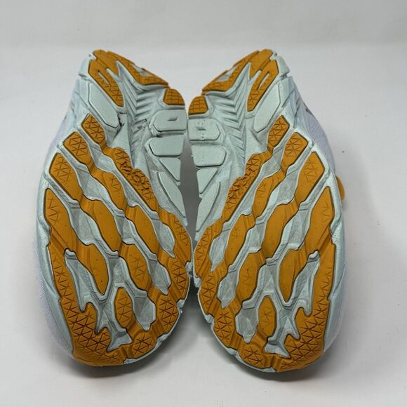 Hoka One One Clifton 8 Womens 8 W Wide White Blue Running Shoes Sneakers - Picture 14 of 16